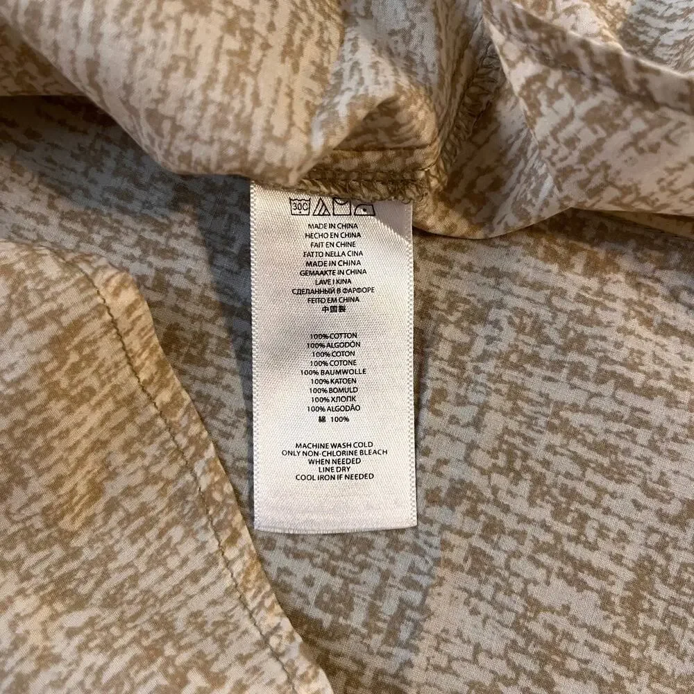 Michael Kors Blouse Womens 14W Beige Abstract Office Lightweight Career Wear - Picture 8 of 8